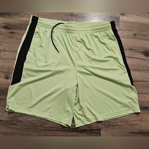 tek gear Lime Athletic Shorts with Black Side Panels